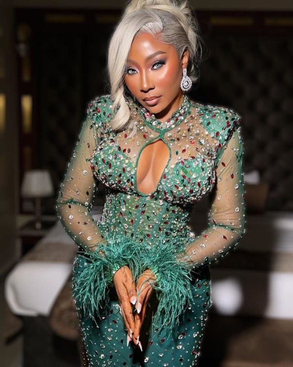 Rhinestone Luxury Feather Gown