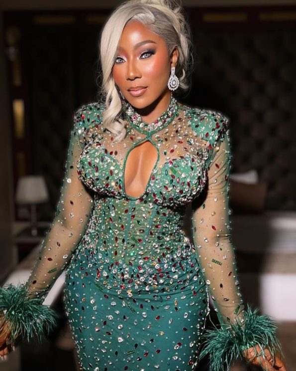 Rhinestone Luxury Feather Gown